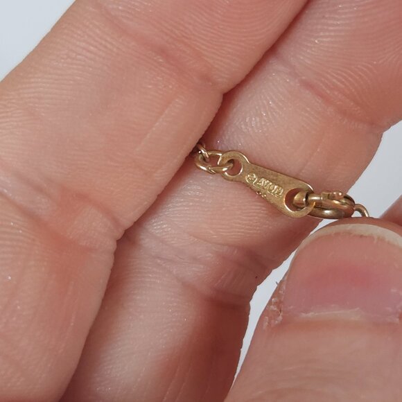 Vintage Avon MOM Crystal Gold Tone Pendant Necklace - Picture 4 of 12